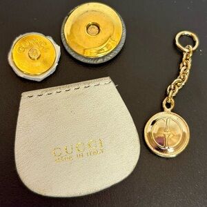 Gucci Replacement parts, Authentic *GG zipper pull, leather tag & magnetic Snap